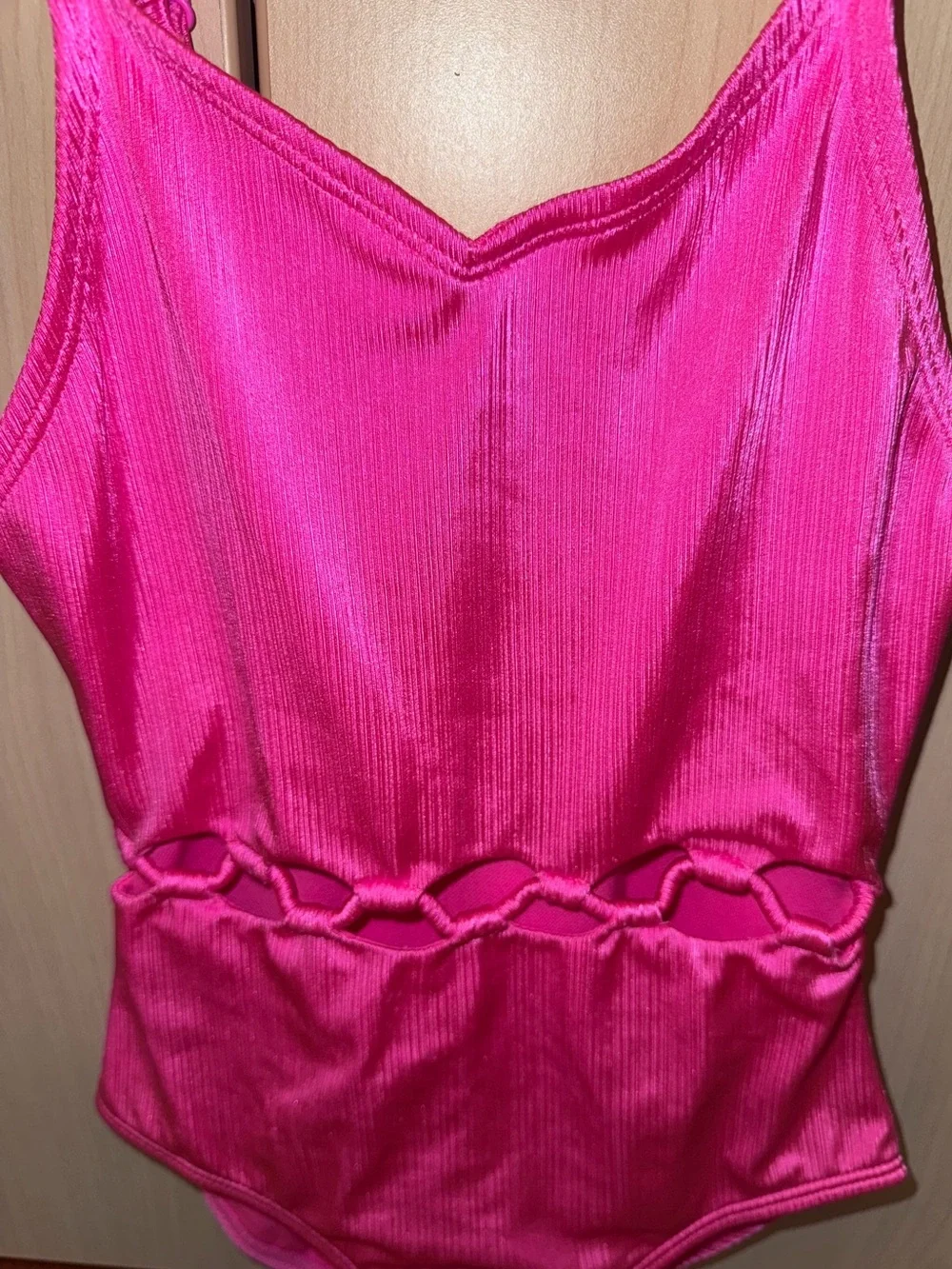 Art Class Girls Hot Pink Cutout One-Piece Swimsuit Size 8